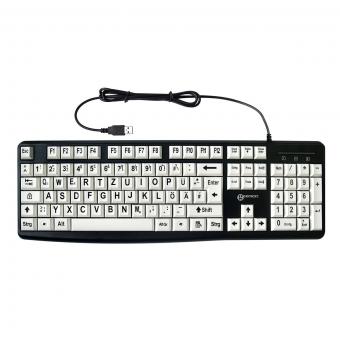 Geemarc Großschrift-Tastatur Weiß