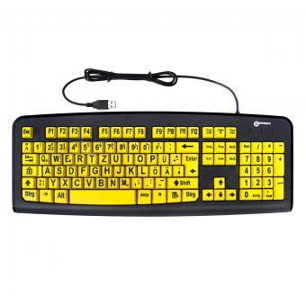 Großschrift-Tastatur Geemarc Gelb