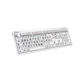 Hochwertige Großschrift-Tastatur Logickeyboard Alba für MAC-PC Schwarz auf Weiß