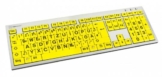 Hochwertige Großschrift-Tastatur Logickeyboard Slim Line XL Gelb