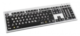 Hochwertige Großschrift-Tastatur Logickeyboard Slim Line XL Schwarz