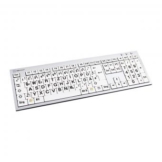 Hochwertige Großschrift-Tastatur Logickeyboard Slim Line XL Weiß