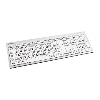 Hochwertige Großschrift-Tastatur Logickeyboard Slim Line XL Weiß