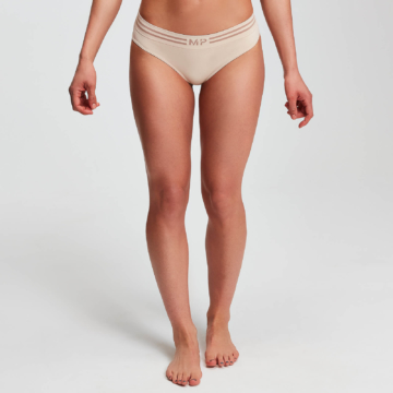 MP Damen Essentials Seamless Tanga - Beige - XXL