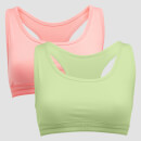 MP Women's Essentials Bralette (2 Pack) Butterfly/Geranium Pink - L
