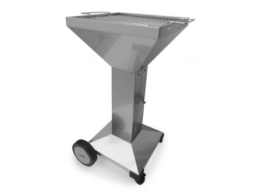 THÜROS T3 Edelstahl Kaminzuggrill Grillfläche 42x42 cm fahrbar