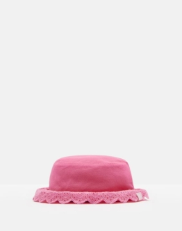 Tom Joule Baby Peggy Kopfbedeckung mit Lochstickerei - BRIGHT PINK