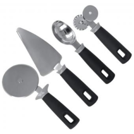 4-teiliges Set 'Kochen und Backen' mit extra dicken Griffen für Senioren