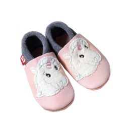 POLOLO Baby und Kinder Hausschuh Einhorn Leder pflanzengegerbt