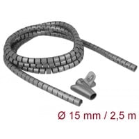 Spiralschlauch mit Einziehwerkzeug 2,5 m x 15 mm, Kabelschlauch