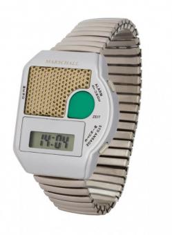 Sprechende Armbanduhr Big Button Metall