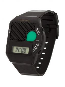 Sprechende Armbanduhr Big Button Schwarz