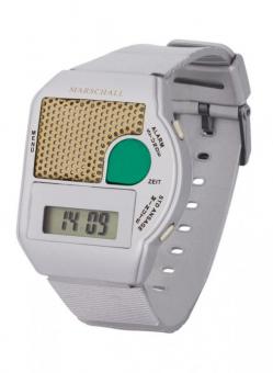 Sprechende Armbanduhr Big Button Silber