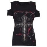 T-SHIRT BIG JEWEL CROSS WOMEN