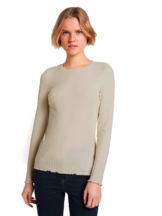 Tom Tailor Langarmshirt Ribbed beige