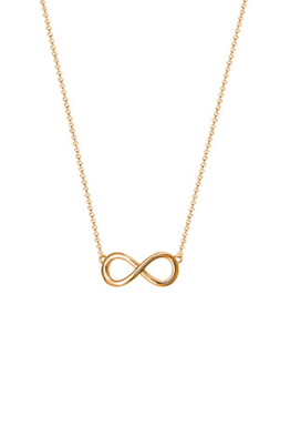 XENOX Collier Unendlichkeit 925 Silber vergoldet 40-45 cm