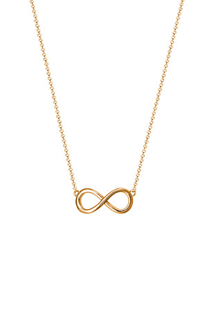 XENOX Collier Unendlichkeit 925 Silber vergoldet 40-45 cm