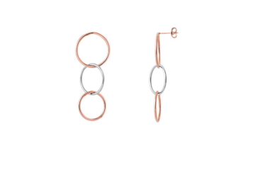 XENOX Ohrstecker Edelstahl Zirkonia IP roségold
