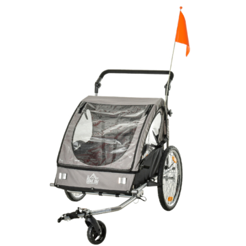 HOMCOM 2 in 1 Kinderanhänger 160 cm  x 84 cm x 106 cm