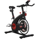 HOMCOM Fahrradtrainer Indoor Heimtrainer mit 8KG Schwungrad Home Gym Cycling Bike Trainer Fitnessfahrrad Stufenlos Widerstand Stahl 107 x 52 x 104-119 cm