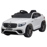HOMCOM Kinderfahrzeug Mercedes-Benz AMG GLA45 lizenzierter Elektroauto mit Fernbedienung 2 x 35W Motoren MP3 Sicherheitsgurt 3–8 Jahre Weiß 115 x 70 x 55 cm