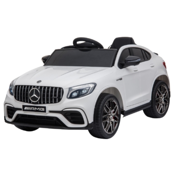 HOMCOM Kinderfahrzeug Mercedes-Benz AMG GLA45 lizenzierter Elektroauto mit Fernbedienung 2 x 35W Motoren MP3 Sicherheitsgurt 3–8 Jahre Weiß 115 x 70 x 55 cm