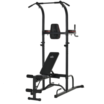 HOMCOM Kraftstation mit Klimmzugstange  187 cm x 110 cm x 220 cm