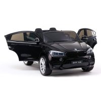 BMW X6M F16 XXL Elek­tro Kinder­au­to AsVIVA EKC2 Zweisitzer ferngesteuert schwarz