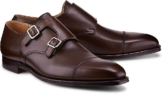 Crockett & Jones, Doublemonk Lowndes in dunkelbraun, Slipper für Herren
