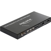 2 > 1 Displayport KVM Switch USB und Audio, KVM-Switch