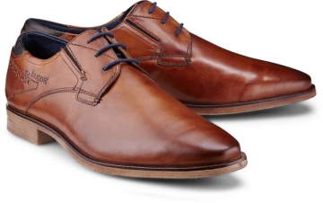 bugatti City, Business-Schnürer in mittelbraun, Schnürschuhe für Herren