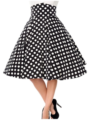 Circle Rock lang Schwarz/Weiss