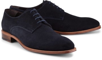 Ludwig Görtz, Derby-Schnürschuh in dunkelblau, Schnürschuhe für Herren