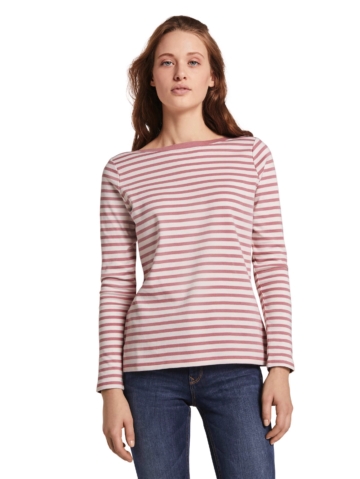 Tom Tailor Denim Langarmshirt Interlock rosa