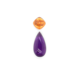 GEMS by Goettgen Edelstein Amethyst &amp- Mandarin Granat 4,79ct. &amp- 2,77ct.
