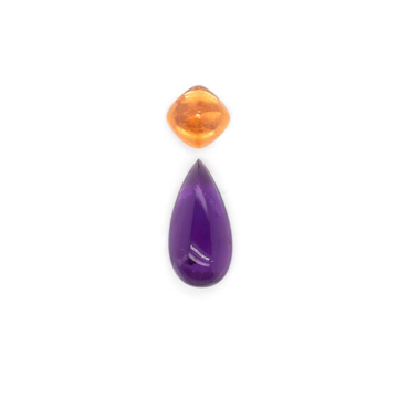 GEMS by Goettgen Edelstein Amethyst &amp- Mandarin Granat 4,79ct. &amp- 2,77ct.