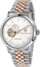 Maserati, Automatikuhr Epoca 42mm Auto W/silver Dial Br Ss+rg in silber, Uhren für Herren