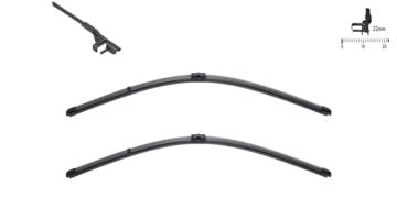 Wischblatt 'ORIGINAL VISIOFLEX SET' | SWF, Einbauseite: vorne, Länge 2: 425 mm Länge1/Länge2: 24/17 Zoll