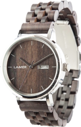 Laimer, Armbanduhr Holzuhr Raúl in mittelbraun, Uhren für Herren
