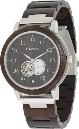 Laimer, Armbanduhr Holzuhr Robin in mittelbraun, Uhren für Herren