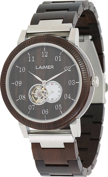 Laimer, Armbanduhr Holzuhr Robin in mittelbraun, Uhren für Herren