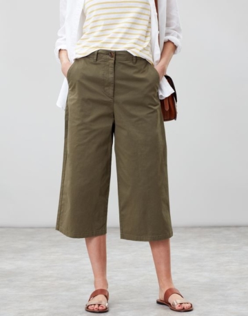 Tom Joule Damen Compton Kurze Chino mit weitem Bein - Weintrauben Blatt