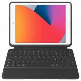 Logitech Rugged Folio iPad 7 - für iPad 7, 8, 9 - 10.2“ - Tastatur und Foliohülle - Deutsch - Schwarz