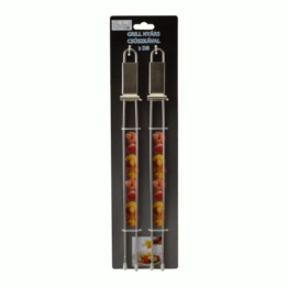 2 Stück Schaschlik Spieße Edelstahl 32,5cm 3,45€/Stück