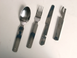 Bundeswehr Original Essbesteck 4-Tlg.Stahl gebr.