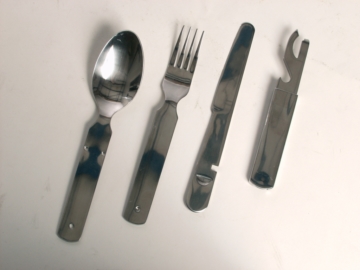 Bundeswehr Original Essbesteck 4-Tlg.Stahl gebr.