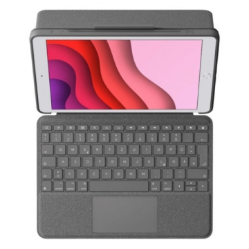 Logitech Slim Combo - für Apple 10.2" iPad 7, 8, 9 - Tastatur und Foliohülle - Deutsch - Graphit