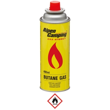 Alpen Camping 400ml Ventil-Gaskartusche Butan = 14,75 €/L