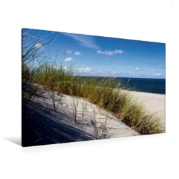 Premium Textil-Leinwand 120 cm x 80 cm quer SYLT Strandansicht [4056502720775]