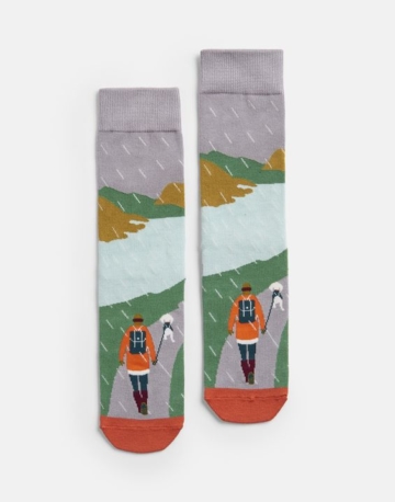 Tom Joule Damen Brilliant Bamboo Socken - Silber Regen